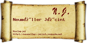 Neumüller Jácint névjegykártya